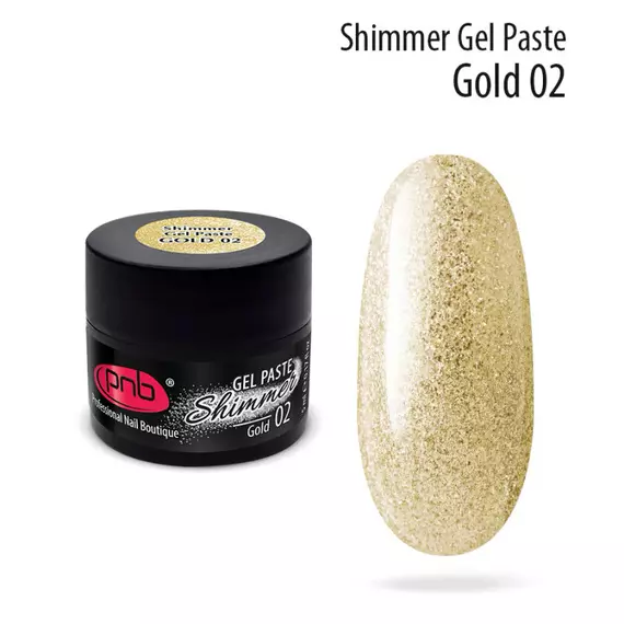 PNB / Гель паста з шиммером / Shimmer Gel Paste / 02 золото