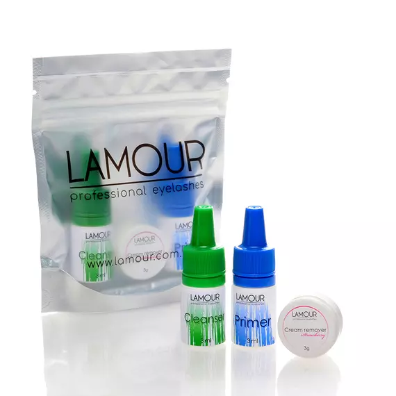 Lamour / Комплект (Primer, Cleanser, Cream remover) по 3мл.