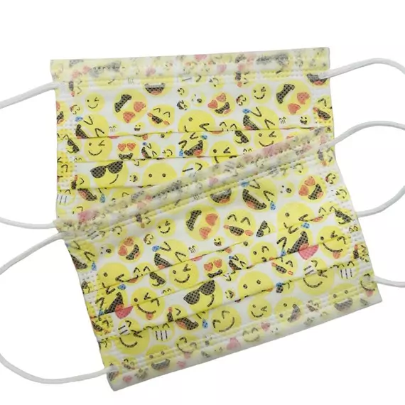 НЗМ / Маска медична захисна тришарова з фільтром Мелтблаун / Смайлик