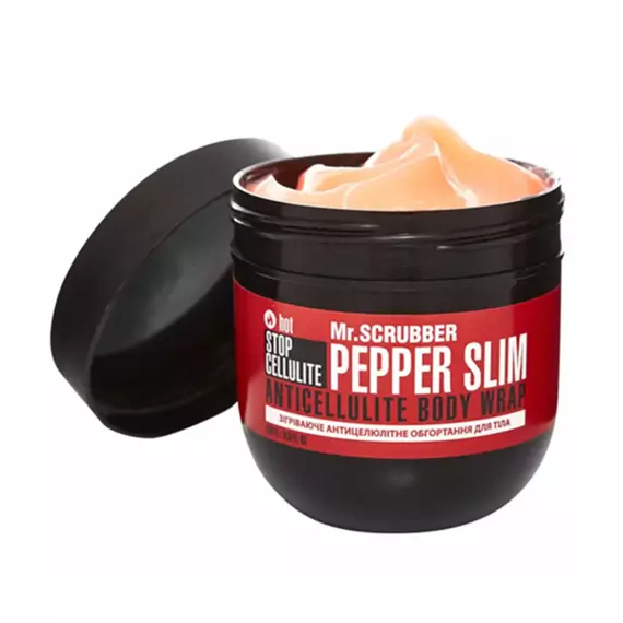 Mr.SCRUBBER / Зігрівальне антицелюлітне обгортання для тіла Stop Cellulite Pepper Slim / 250 мл
