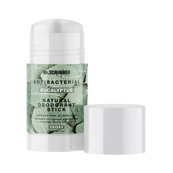 Mr.SCRUBBER / Антибактеріальний дезодорант з ефірною олією евкаліпта Antibacterial Eucalyptus / 50 г