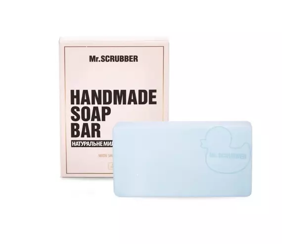 Mr.SCRUBBER / Брускове мило ручної роботи в подарунковій коробці Tiffany’s Breakfast / 100 г