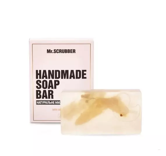 Mr.SCRUBBER / Брускове мило ручної роботи в подарунковій коробці Липовий цвіт / 100 г