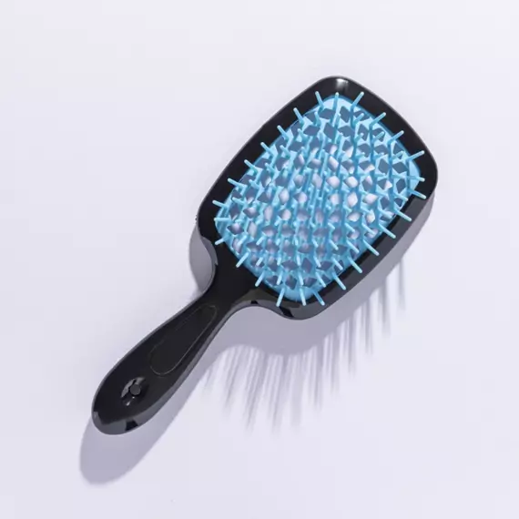 Hollow Comb / Гребінець для волосся Superbrush Plus / Чорний з синім