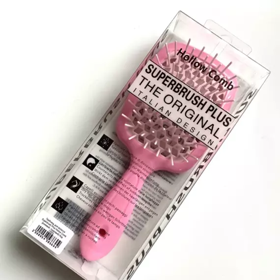 Hollow Comb / Гребінець для волосся Superbrush Plus / Світло-рожевий