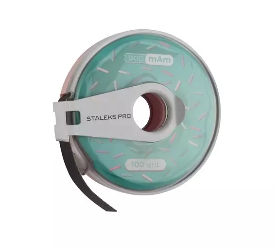 Staleks / Змінний файл-стрічка чохол у пластиковій котушці Staleks Pro PapMam 100 гритів 8 м (ATC-100)