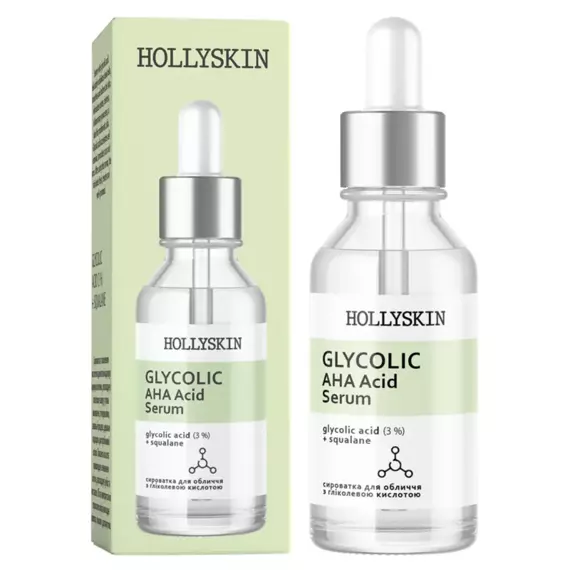 Hollyskin / Сироватка для обличчя Glycolic AHA Acid Serum / 30 мл