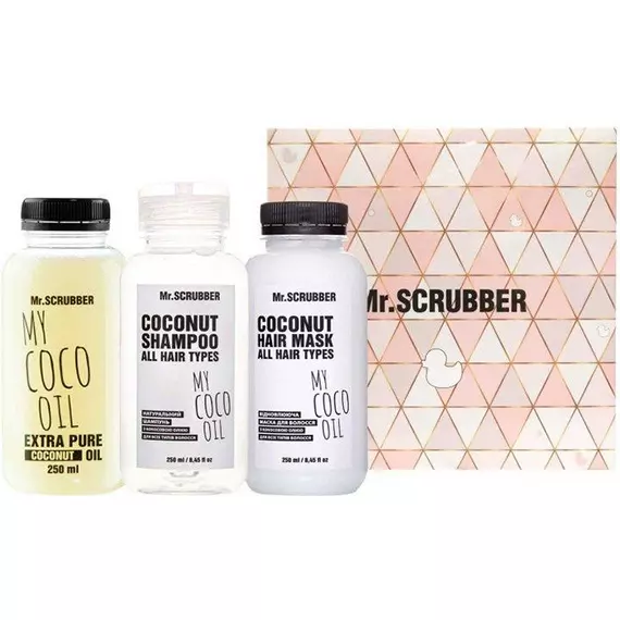 Mr.Scrubber / Подарунковий набір, Зволоження та відновлення з кокосовою олією