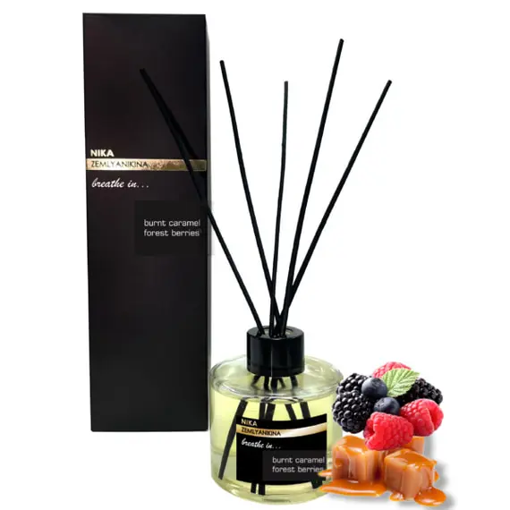 Nika Zemlyanikina / Аромадифузор / BURNT CARAMEL / FOREST BERRIES/ ORANGE BLOSSOM / 130мл