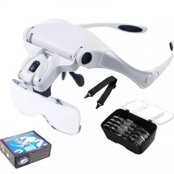 Налобна лупа з 5 змінними лінзами