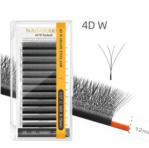 Вії Nagaraku / 4D W-форма / Mix
