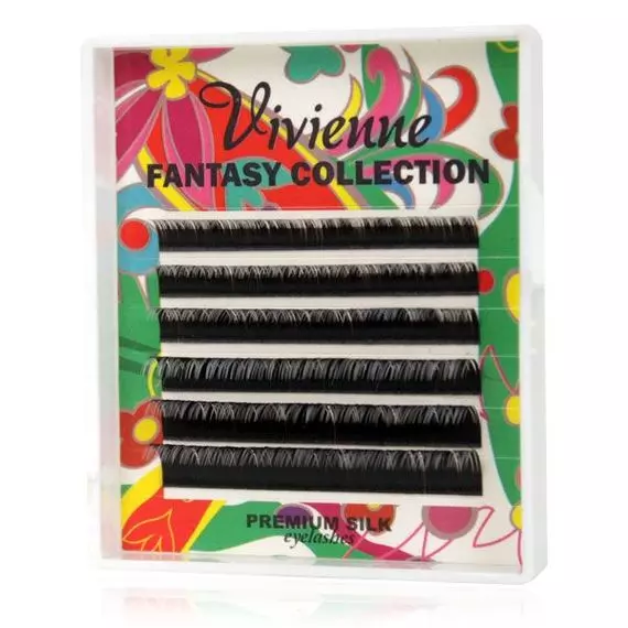 Вії Vivienne Fantasy / Міні мікс / Чорно-білі / 6 ліній