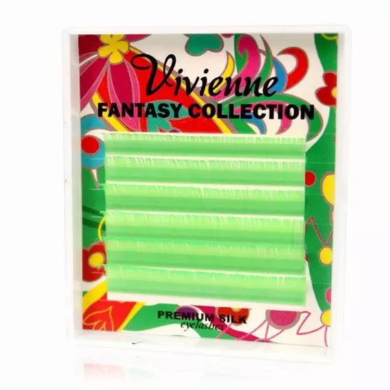 Вії Vivienne Fantasy / Міні мікс / Салатові / 6 ліній