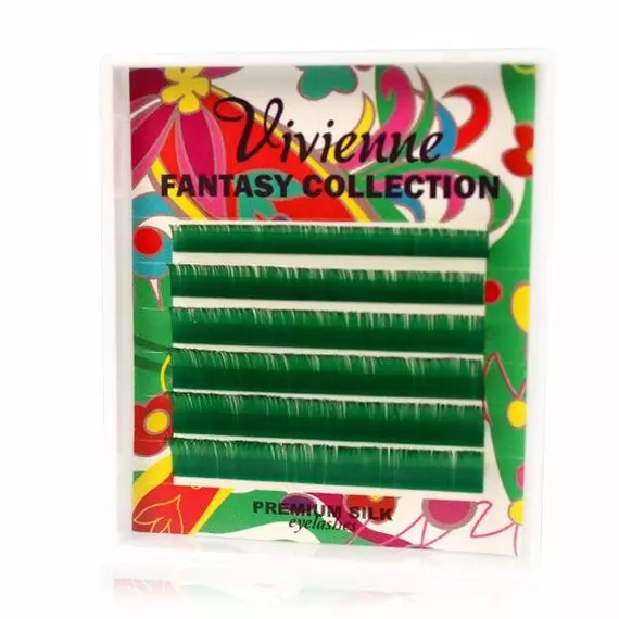 Вії Vivienne Fantasy / Міні мікс / Смарагд / 6 ліній