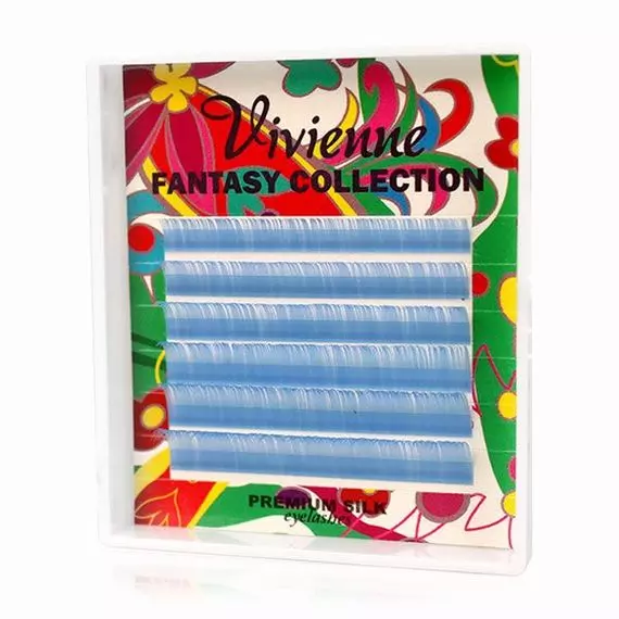 Вії Vivienne Fantasy / Міні мікс / Небесно-блакитні / 6 ліній