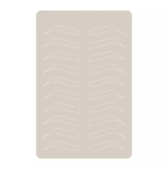 Шкіра штучна для навчання татуажу (трафарет брів) / сіра 5.5 см