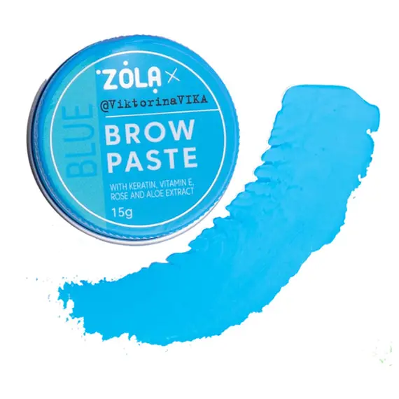 Zola / Viktorina Vika контурна паста для брів / Блакитна / 15г