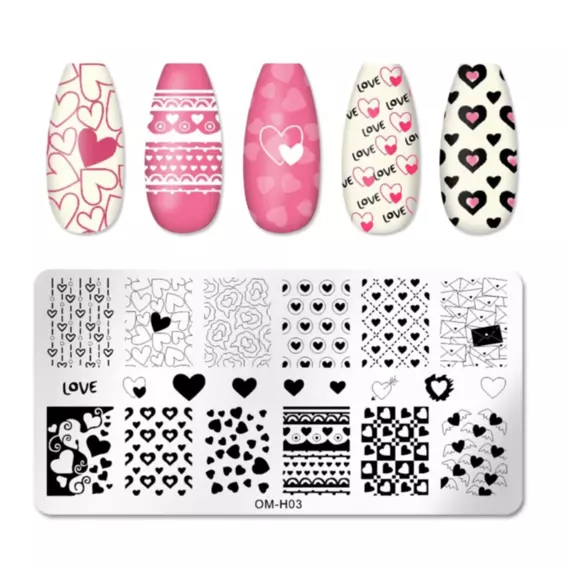 Трафарет металевий для стемпінгу H-03