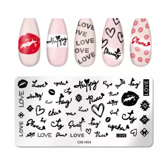 Трафарет металевий для стемпінгу H-04