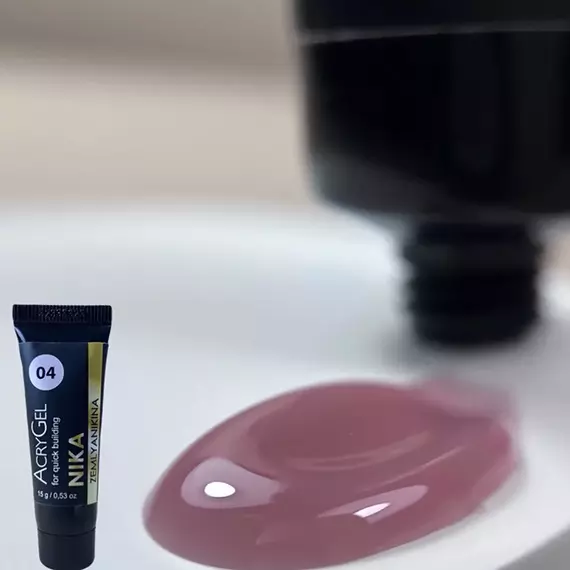 Nika Zemlyanikina / Акригель 04 / Рожевий з бежевим підтоном