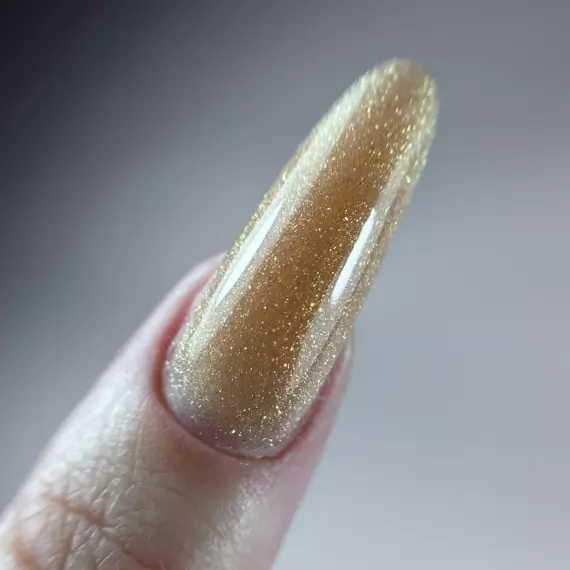 Nika Zemlyanikina / Акригель 14 / Бежевий із золотими блискітками