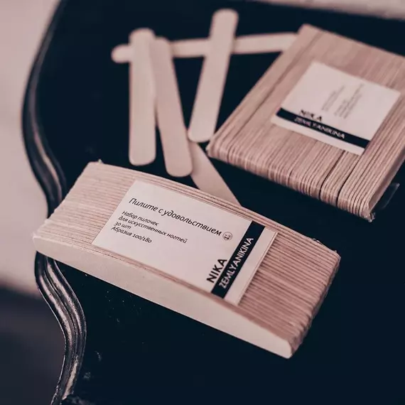 Nika Zemlyanikina / Набір одноразових пилок для штучних нігтів  100/180 / 30шт