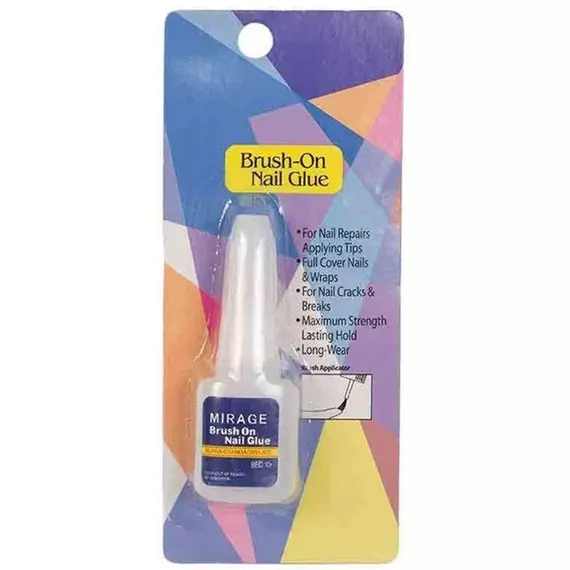 Клей для накладних нігтів з пензликом / 10 мл