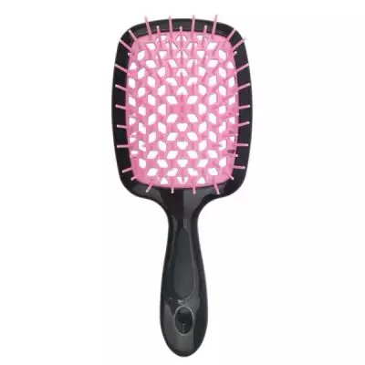 Hollow Comb / Гребінець для волосся Superbrush Plus / Чорний з рожевим