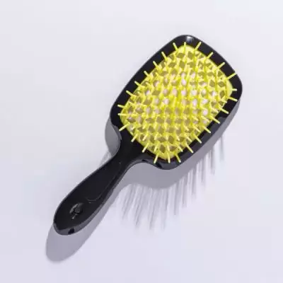 Hollow Comb / Гребінець для волосся Superbrush Plus / Чорний з жовтим