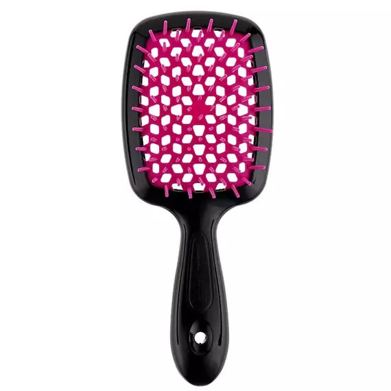 Hollow Comb / Гребінець для волосся Superbrush Plus / Чорний з малиновим
