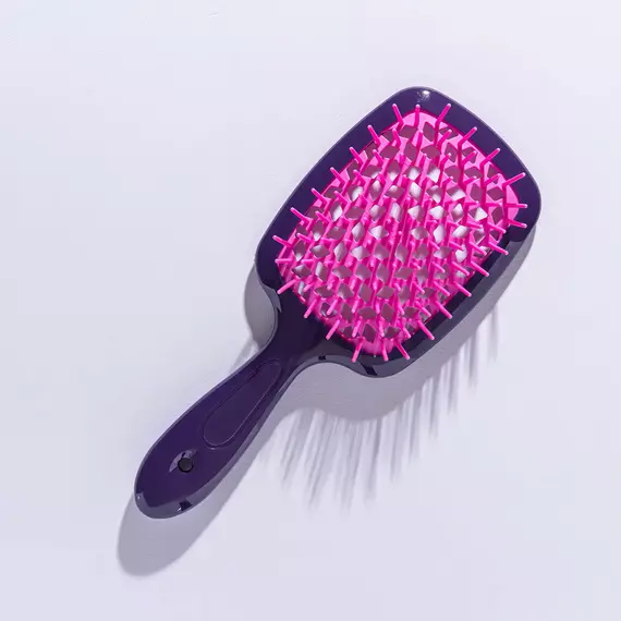 Hollow Comb / Гребінець для волосся Superbrush Plus / Темно-фіолетовий  з малиновим