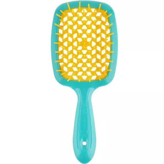 Hollow Comb / Гребінець для волосся Superbrush Plus /М'ятна з жовтим