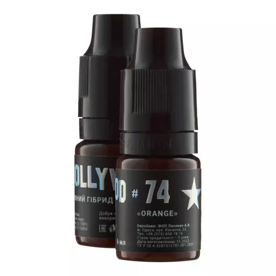 The Mineral / Гібридні пігмент для татуажу / HollyWood #74 / Orange / 6 мл