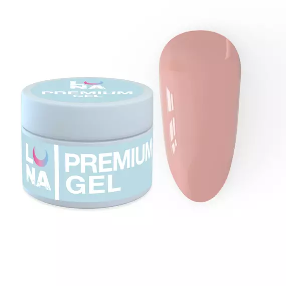 LUNA / Premium Gel №4 / Гель для нарощування / рожево-бежевий