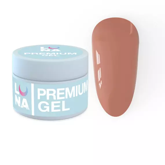 LUNA / Premium Gel №13 / Гель для нарощування / теплий нюд