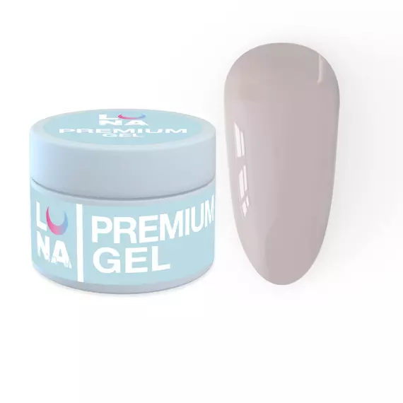 LUNA / Premium Gel №19 / Гель для нарощування / молочний з рожевим