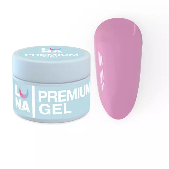 LUNA / Premium Gel №22 / Гель для нарощування / насичений рожевий