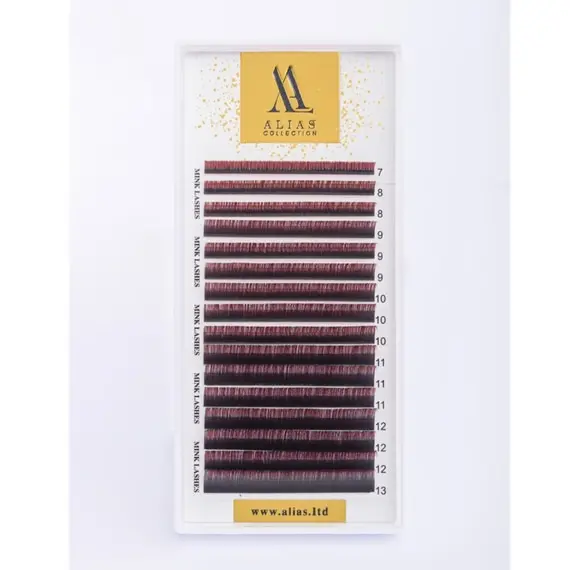 Вії ALIAS / Red  Ombre / Мікс
