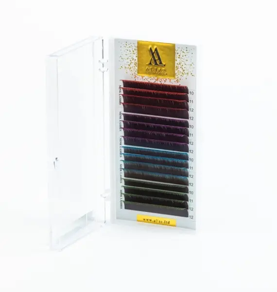 Вії ALIAS color / Red Ombre+Violet Ombre+Blue Ombre+Green Ombre / Мікс