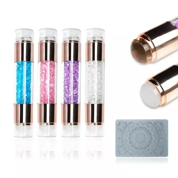 Силіконовий штамп / Скрапер з візерунками / Пластина для стемпинга