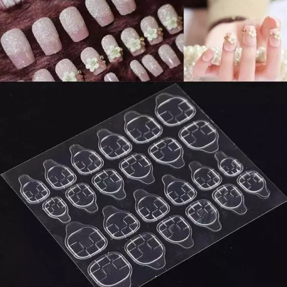 Скотч-клей двосторонній для накладних нігтів, 24 шт/арк