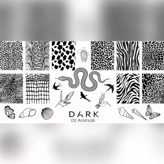 Трафарет для стемпінгу / Dark №03