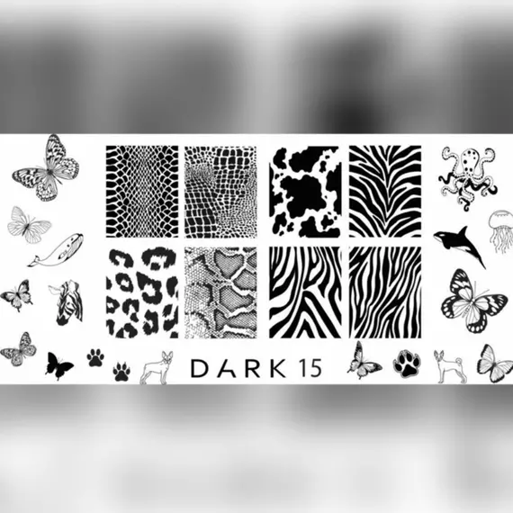 Трафарет для стемпінгу / Dark №15