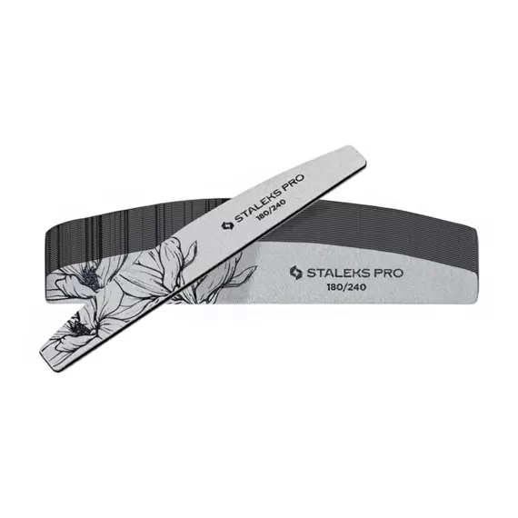 Staleks / Пилка мінеральна півмісяць / EXPERT 40 180/240 гріт / набір (25 шт)