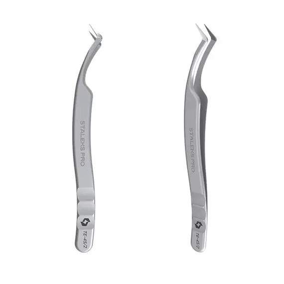 Staleks / Пінцет з насічками для вій / EXPERT 45 TYPE 2