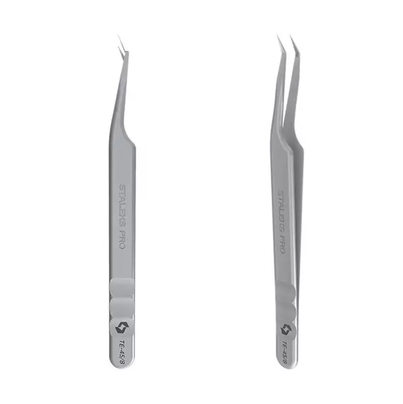 Staleks / Пінцет з насічками для вій / EXPERT 45 TYPE 8