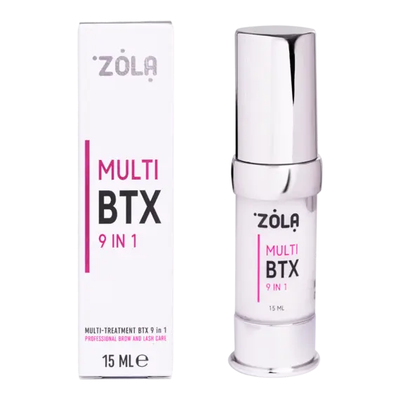 ZOLA / Багатофункціональний преміальний засіб для брів та вій MULTI-TREATMENT BTX 9 в 1 / 15 мл