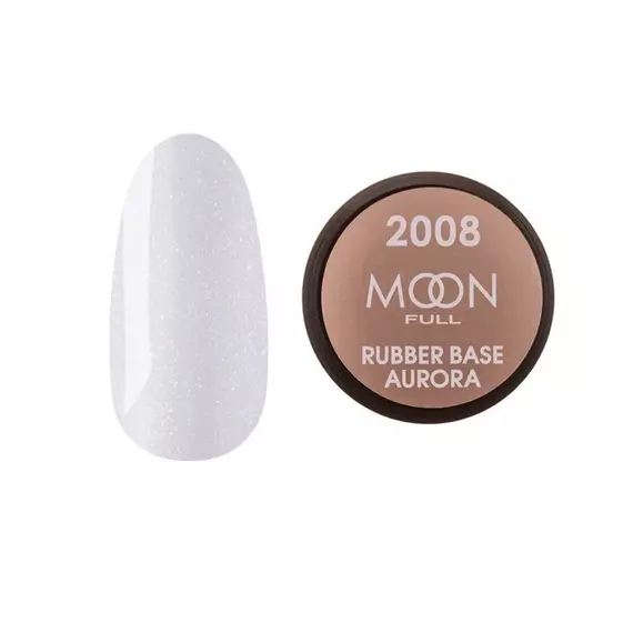 MOON FULL / Rubber Base Aurora №2008 / ніжно-бузкова з дрібним шиммером