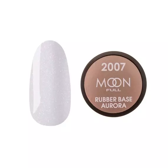 MOON FULL / Rubber Base Aurora №2007 / молочно-рожева з дрібним шиммером