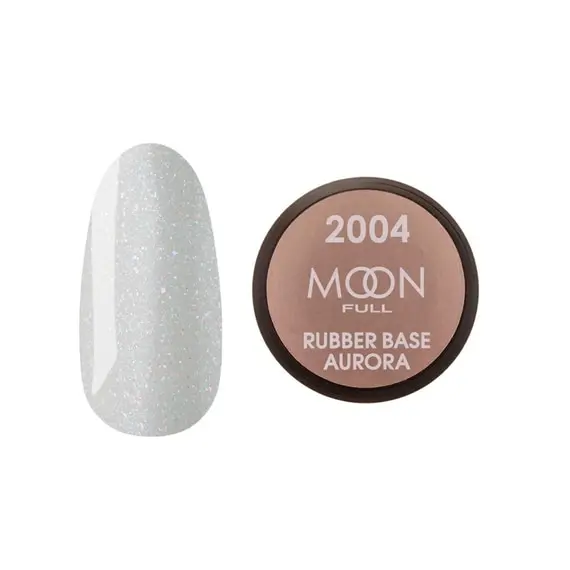 MOON FULL / Rubber Base Aurora №2004 / світло-сіра із дрібним шиммером (Розпродаж. Термін 06.25)